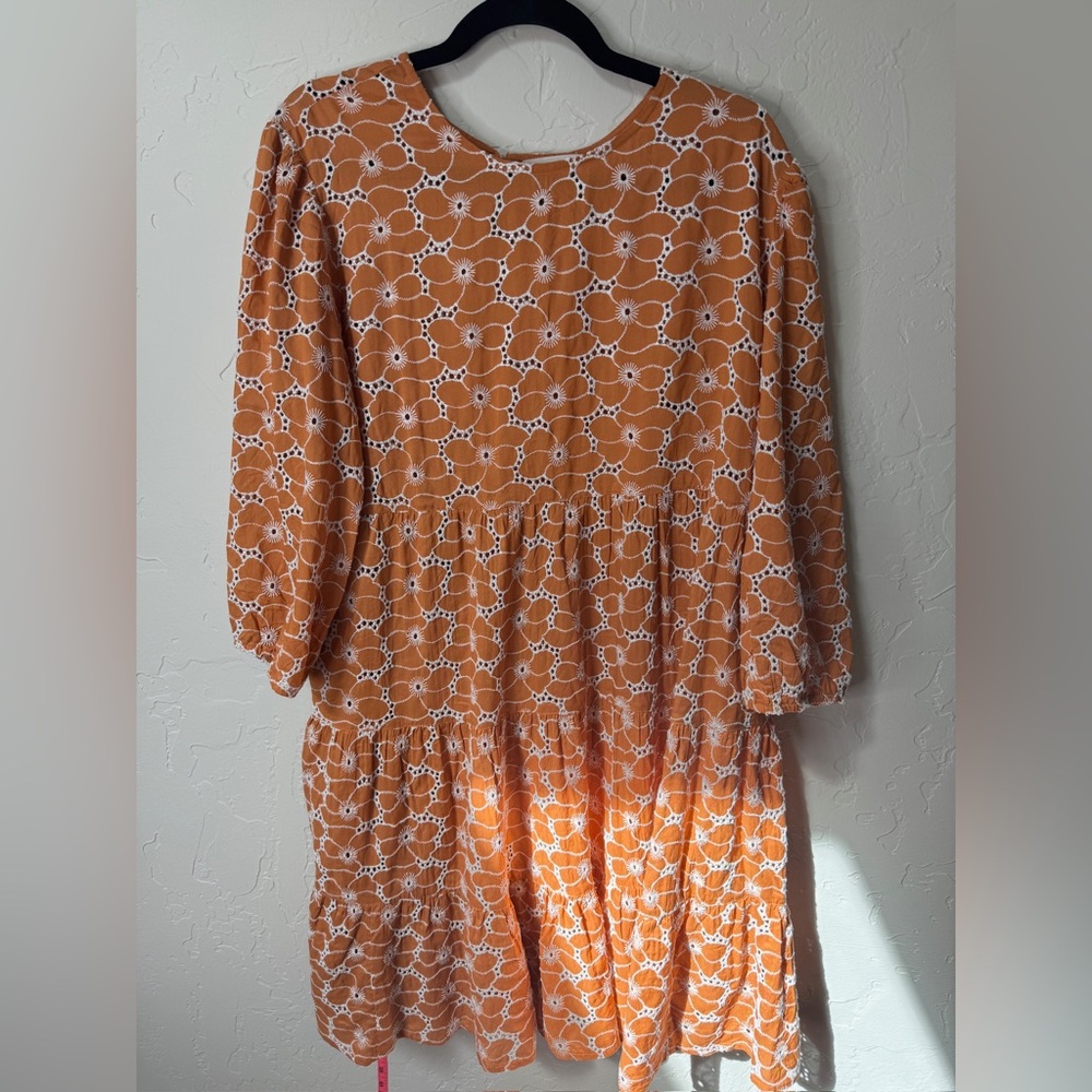 Maison 123 Orange Patterned Dress